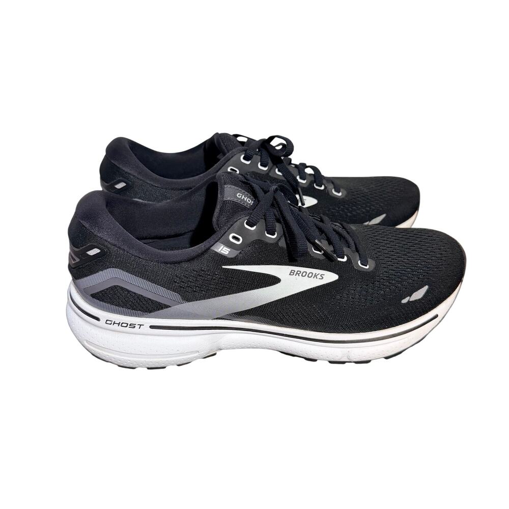 Brooks Womens Ghost 15 1203801B012 Black Running Shoes Sneakers Size 10.5 B